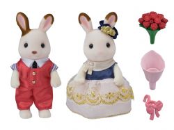 ENS. JOLI COUPLE DE LAPINS CALICO